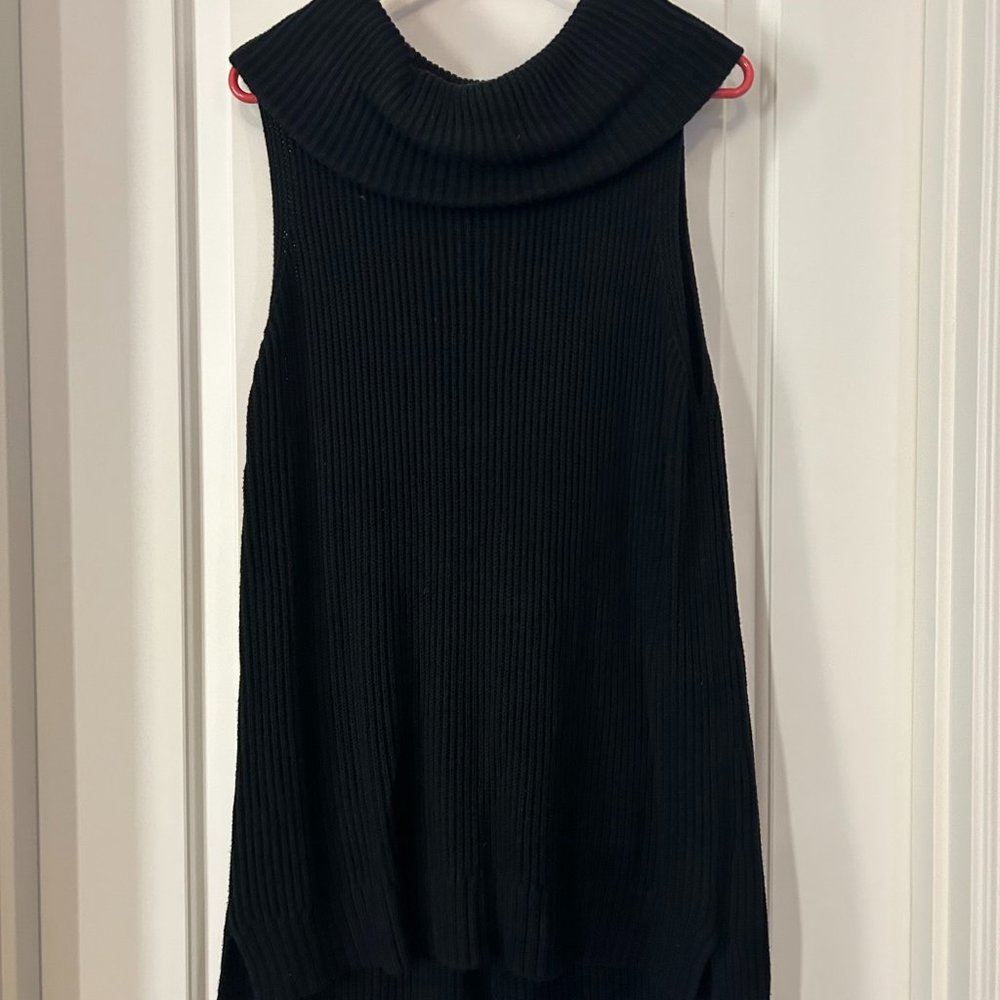 Michael Kors Black Thick Knit Tunic Large